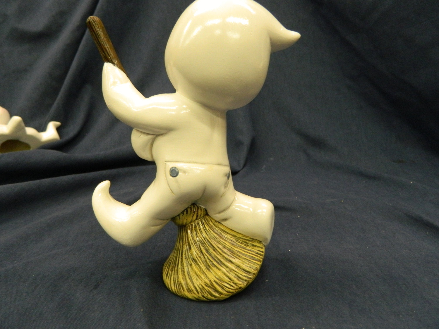 Boo Baby on Broom- Ready to Paint